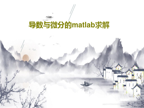 导数与微分的matlab求解34页PPT