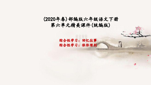 (2020年)部编版六年级语文下册第六单元全套精美课件(统编版)