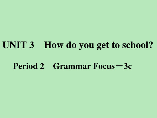 人教版英语七年级下册课堂强化训练 SectionA Grammar Focus-3c  课件