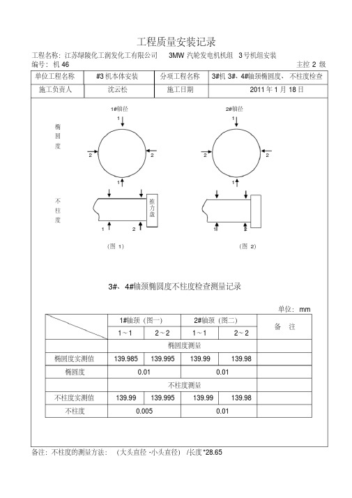 (完整word版)转子轴颈椭圆度、不柱度检查方法