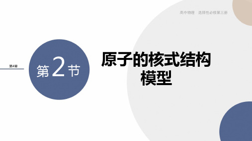 2024-2025学年高二物理选择性必修第三册(鲁科版)教学课件第4章第2节原子的核式结构模型