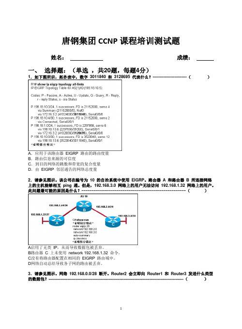 CCNP测试题(修改版)