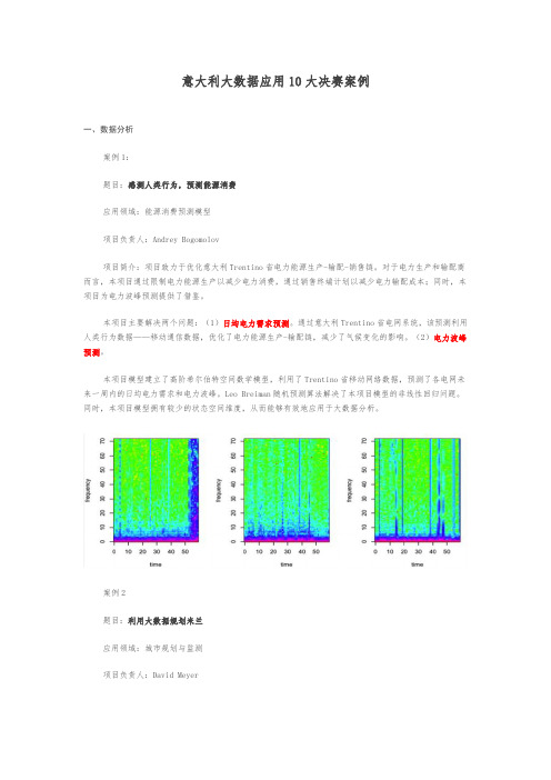 意大利电信大数据应用10大决赛案例