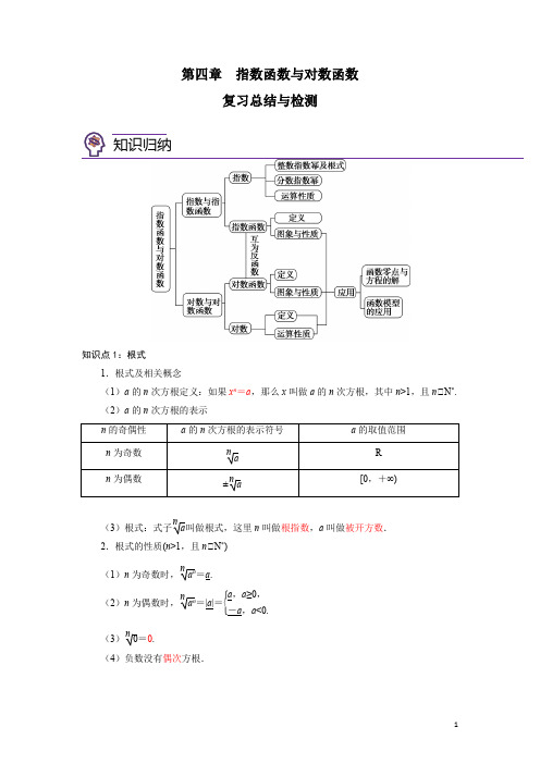 高中数学-- 指数函数与对数函数复习总结与检测(解析版)