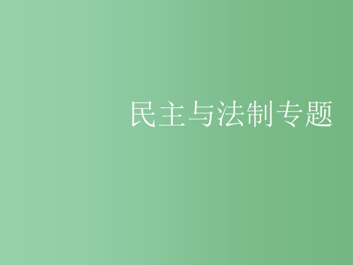 中考历史 民主与法制专题复习课件