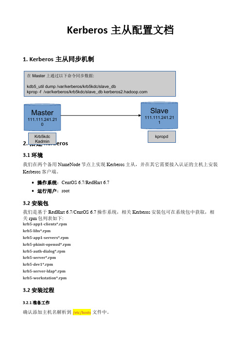 Kerberos主从配置