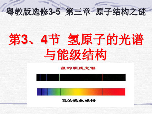 3.3  3.4氢原子的能级结构