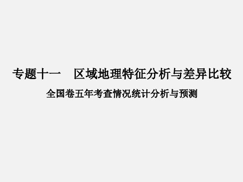 高考地理 二轮复习 区域地理特征分析与差异比较 考点一 区域地理特征分析与差异比较