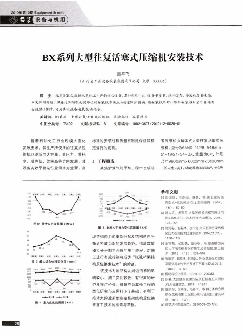 bx系列大型往复活塞式压缩机安装技术