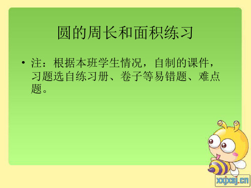 六年级数学   圆的周长和面积  易错题难点题 练习单元复习