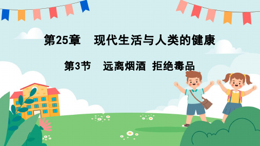 25.3远离烟酒拒绝毒品2023-2024学年八年级生物下册同步精品课件(苏科版)