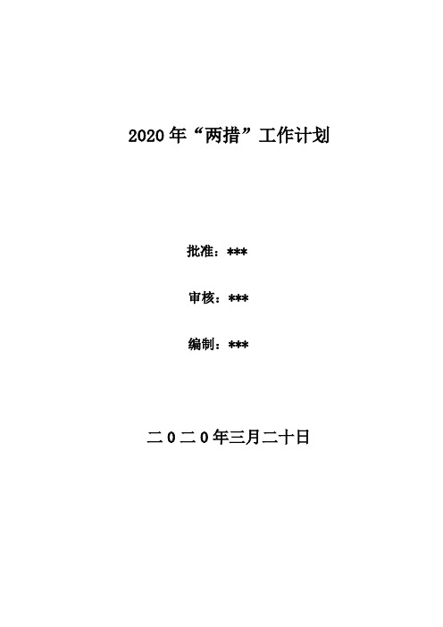 “两措”工作计划(适用于电力运维或光伏电站)