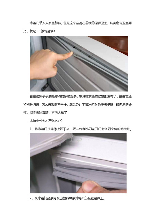 冰箱封条不严发霉怎么清洗