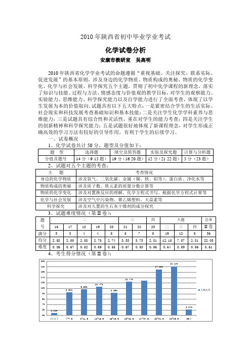 2010年陕西省初中毕业学业考试