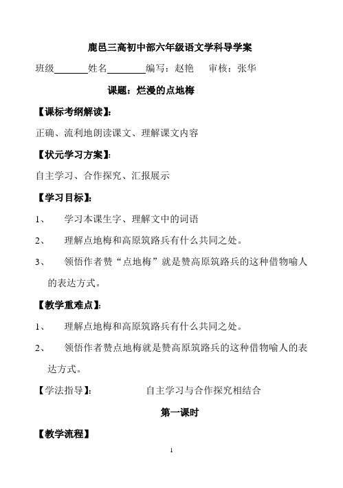 烂漫的点地梅的导学案