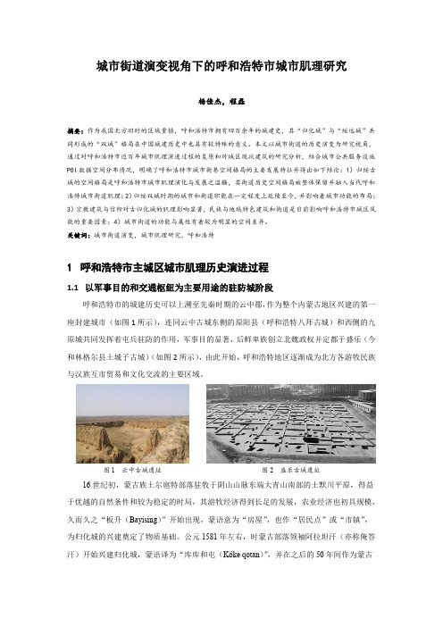 057.城市街道演变视角下的呼和浩特市城市肌理研究