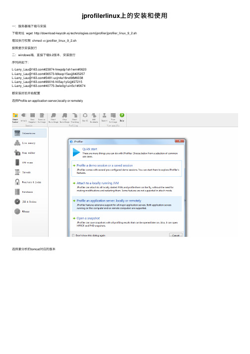 jprofilerlinux上的安装和使用