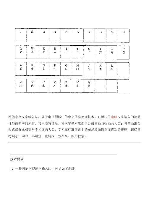 两笔字型汉字输入法的制作流程