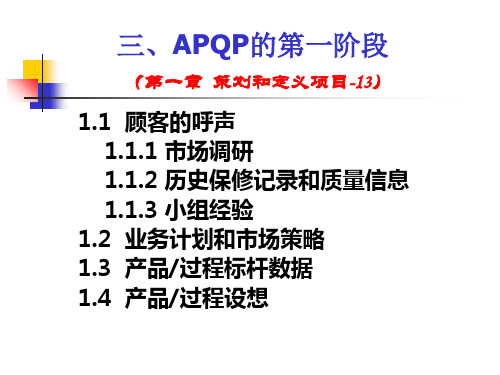 APQP的五个阶段解读