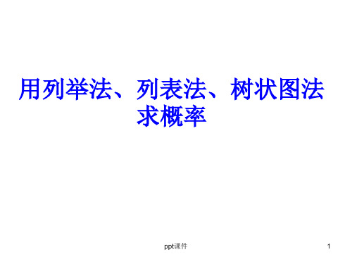 列举法、列表法、画树状图法求概率  ppt课件