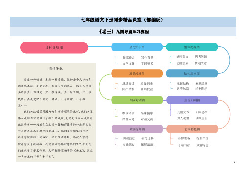 11《老王》思维导图九图导览七年级语文下册(部编版)