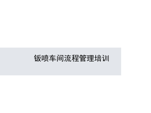 汽车经销商钣喷车间流程管理培训