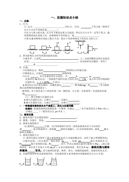 压强与浮力知识点