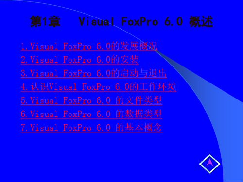 第1章 Visual FoxPro 6.0 概述