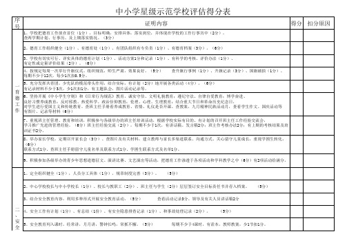 星级学校验收打分表Book1