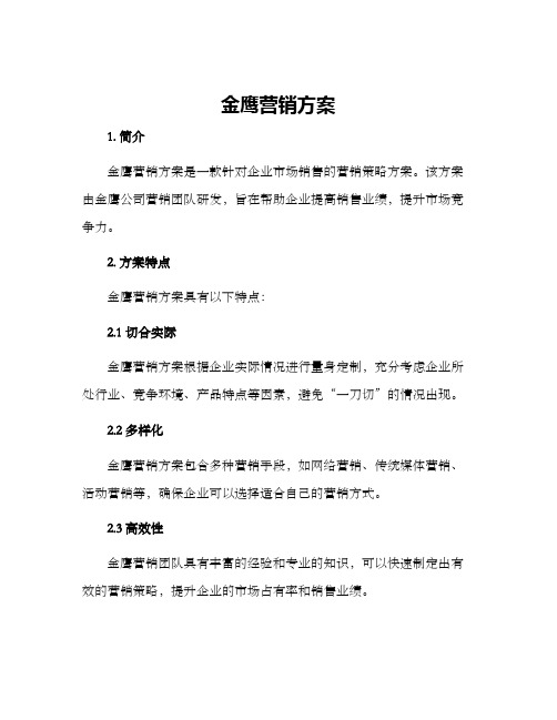 金鹰营销方案