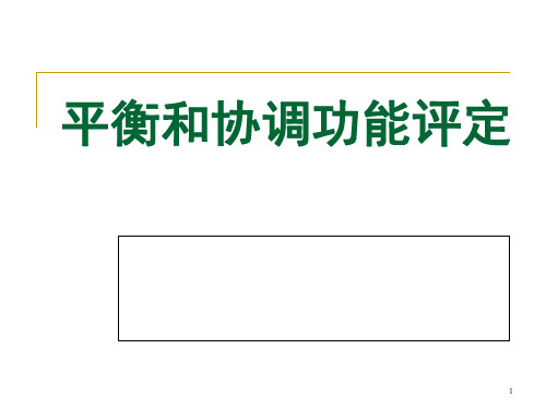 平衡功能评定PPT演示幻灯片