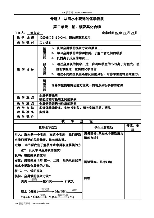 2-2-4.镁的提取和应用