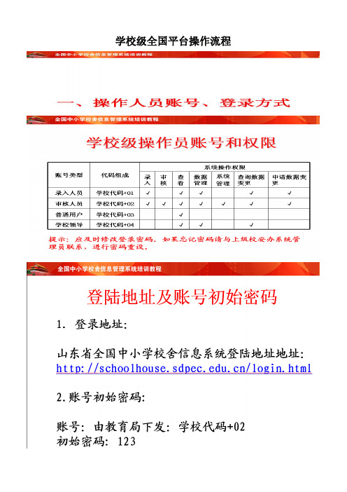 学校级全国平台操作流程