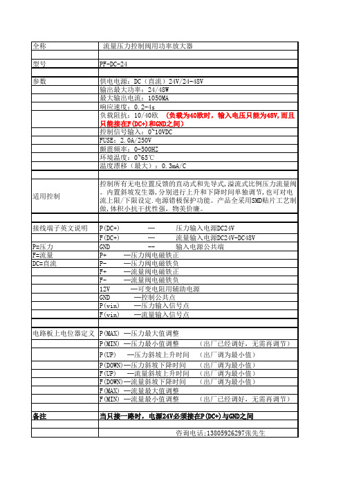 双比例PF放大板说明与图