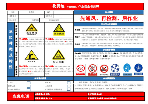 有限空间作业安全告知牌及警示标志