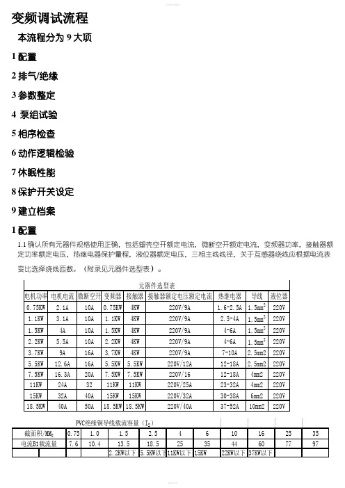 ABB变频调试流程(附带远传压力表图)回厂培训资料