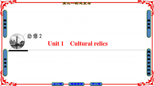 2018高三英语(浙江专版)一轮复习第1部分必修2Unit1Culturalrelics