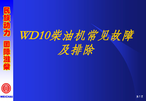 WD10故障排除-19页精选文档