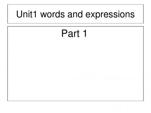 人教版高中英语必修五Unit1单词(24PPT)