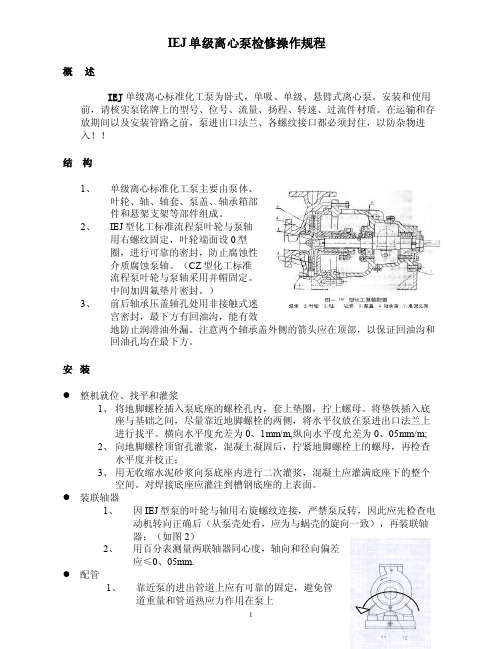 IEJ泵检修规程