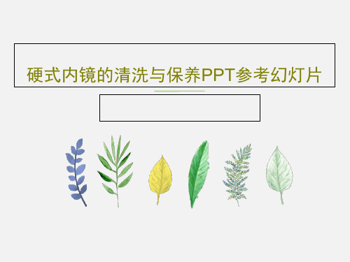 硬式内镜的清洗与保养PPT参考幻灯片共68页