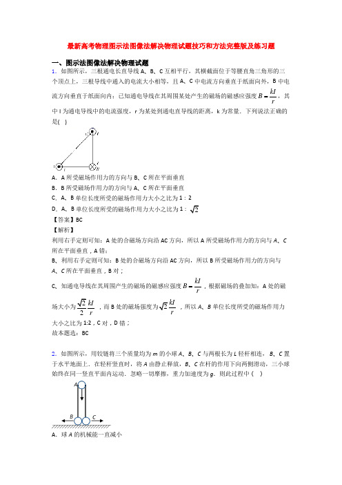 最新高考物理图示法图像法解决物理试题技巧和方法完整版及练习题