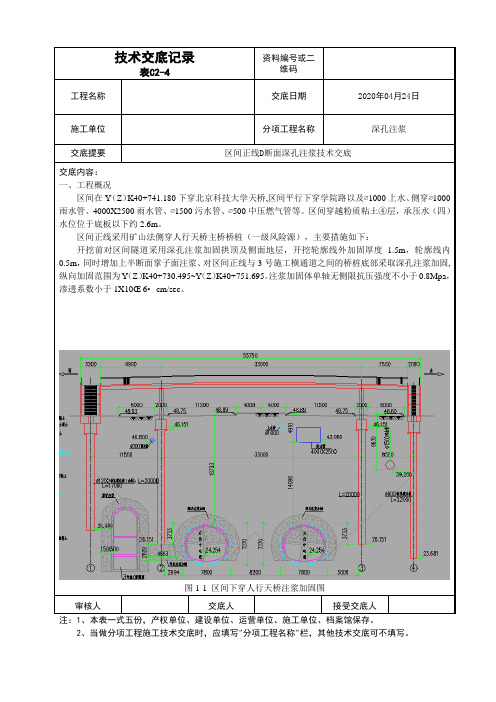 c2-4技术交底-区间正线D断面深孔注浆技术交底