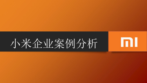 小米企业案例分析