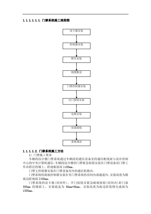 门禁系统施工流程图