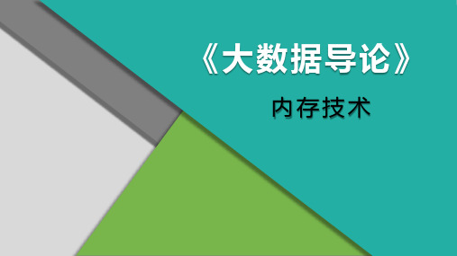 大数据导论 5.2.4大数据存储技术——内存技术