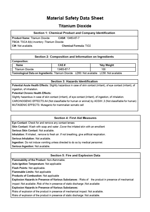 Titanium Dioxide MSDS2