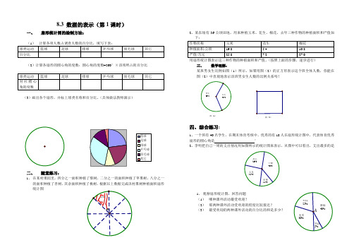 初中数学 数据的表示(1) 精选练习