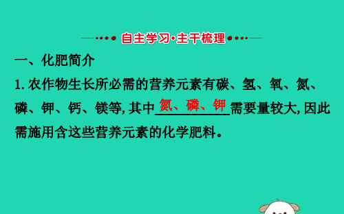 九年级化学下册第十一单元盐化肥11.2化学肥料教学课件新版新人教版