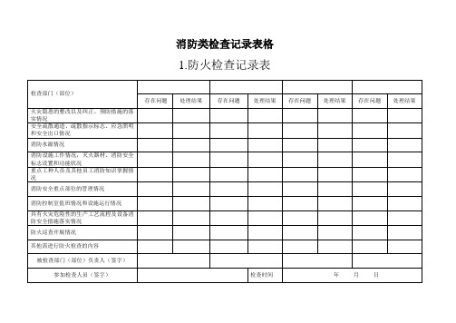 物业消防类检查记录表格1